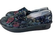 Alegria Debra Floral Leather Professional Clog