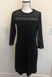 Net Top Black Dress Stretch Black NWT