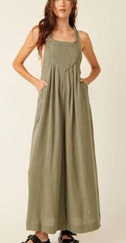 11. Free People Sundrenched Overall in dried basil Size M