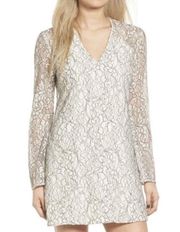 NWT Wayf Long Bell Sleeve V Neck Lace Shift Dress S