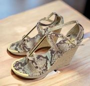 Mossimo Supply Co. Snake Print Wedges SZ 9