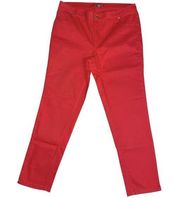 Jessica London jeans bright coral straight leg pants plus size 14W