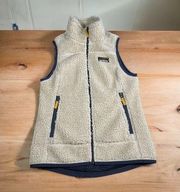 EUC L.L. Bean Mountain Pile Fleece Vest Ivory Size XXS