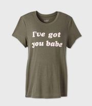 Maternity Soft Tee Short Sleeve Olive Green Pink Baby Shirt Women XS NEW Lounge