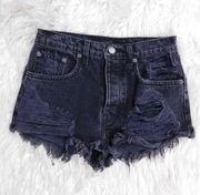 Black Denim Shorts