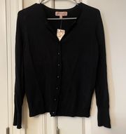 Crew Neck Buttoned Cardigan