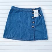 ASOS Blue Denim A-Line Skirt