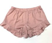Nordstrom women’s blush ruffle pajama shorts