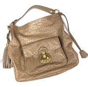 Talbots | Light Brown Ostrich Textured Hobo Bag Purse