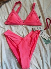 Hot pink bikini!