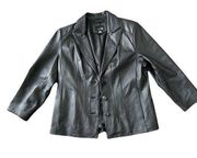 Genuine Leather Jacket Black Large