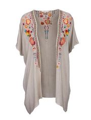 Andree by Unit embroidered boho open front cardigan size‎ M