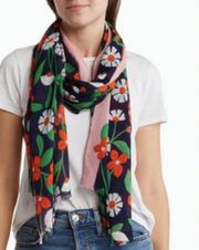 Kate Spade daisy vines oblong scarf