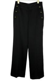 Tommy Hilfiger Wide Leg Sailor Pants Black Dress Pants Size 2 27"