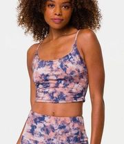 NWT ONZIE YOGA #3778 BELLE CAMI EARTH TIE DYE CROP CAMI SZ M/L