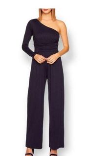 One Shoulder Twist Jumpsuit in navy blue NWT