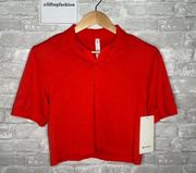 Lululemon  Swiftly Tech Relaxed Fit Polo Shirt NWT Size 10 (Hot Heat/Red Glow)