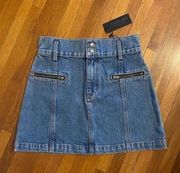 Carmar Denim Pocket High Rise Mini Skirt