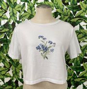 Romwe Crop Floral Graphic Tee 748