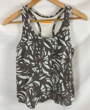 Lucy Activewear Tropical Print Shelf Bra Athletic Racerback Tank Size Medium