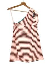 Anthro. Maeve - Striped One Shoulder Mini Dress - XSP