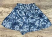 PINK Victoria’s Secret Muli-Blue Ty Dye Elastic Waist Lightweight Shorts Size XS