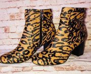 Calvin Klein CATTEE Leopard Boots Size 7.5