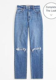 abercrombie & fitch ultra high rise 90s straight jeans