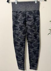 Gymshark NWOT  Women’s Black Seamless Adapt High Rise Camo‎ Leggings Size Small