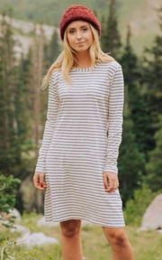 Albion Cream&Black Stripe T-Shirt Mini Dress Sz.S