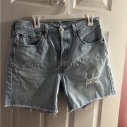 levis 501 jean shorts 31 light wash