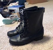Black combat boots never worn