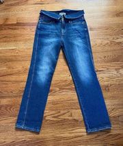 Frame Denim Fold Over Waist Le High Straight Stallis Jeans Size 26‎ NWT