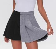 Colorblock Flare Mini Skirt