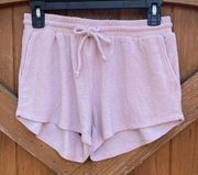 Chaser women's light pink shorts soft drawstring pockets. Medium. NWT