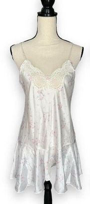 Vintage White Floral Lace Slip Dress