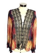 Love Sam Anthropologie bell sleeve lace top