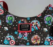 NWT -Loungefly Marvel Avengers Floral Tattoo Print Shoulder Crossbody Bag Purse