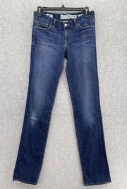 Lucky Brand Women's Blue Denim Jeans Size 0 The sweet Jean Straight Cotton