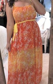 Umgee  small orange & yellow maxi dress