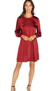 S'edge Carraway Dress long sleeve satin Sz XS