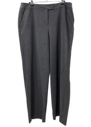 Harve Bernard (14) Women’s Gray Trouser Dress Pants Straight Wide Leg Flat Front