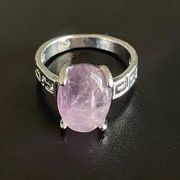 Purple amethyst S925 Silver woman ring size 9