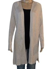 Verve ami ribbed open duster cardigan sweater