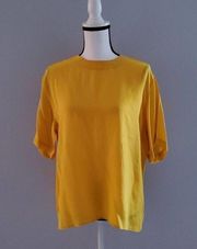 SLB By Sunny Leigh 100% Silk Short Sleeve Top L