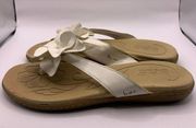 Born concept Sz 8M White Flip Flop Synthetic Women Sandals