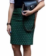 Maeve by Anthropologie Hoban Textured Dot Pencil Career Straight Skirt Size 12