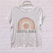 Grayson Threads Women's XL Raw Hems T-shirt Grateful Mama Rainbow Mother NWT
