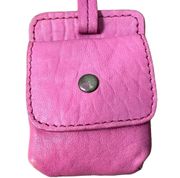 Free People 100% Leather Street Sounds Pod Clip Case in Pink NWOT