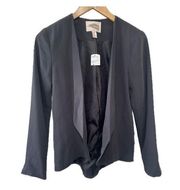 Forever 21 NWT Charcoal Collarless Open Lapel Career Blazer Suit Jacket XS